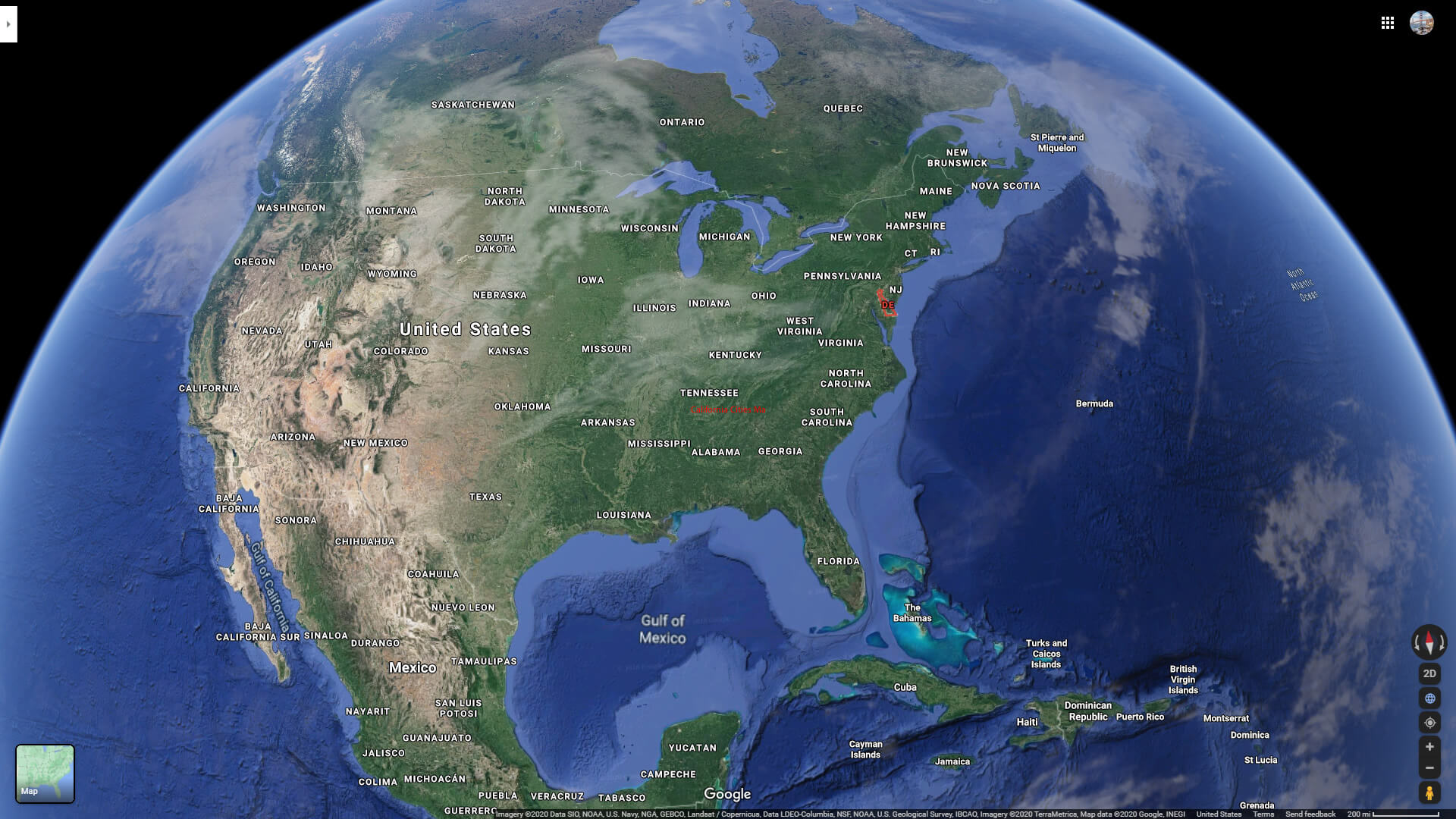 Delaware Map North America